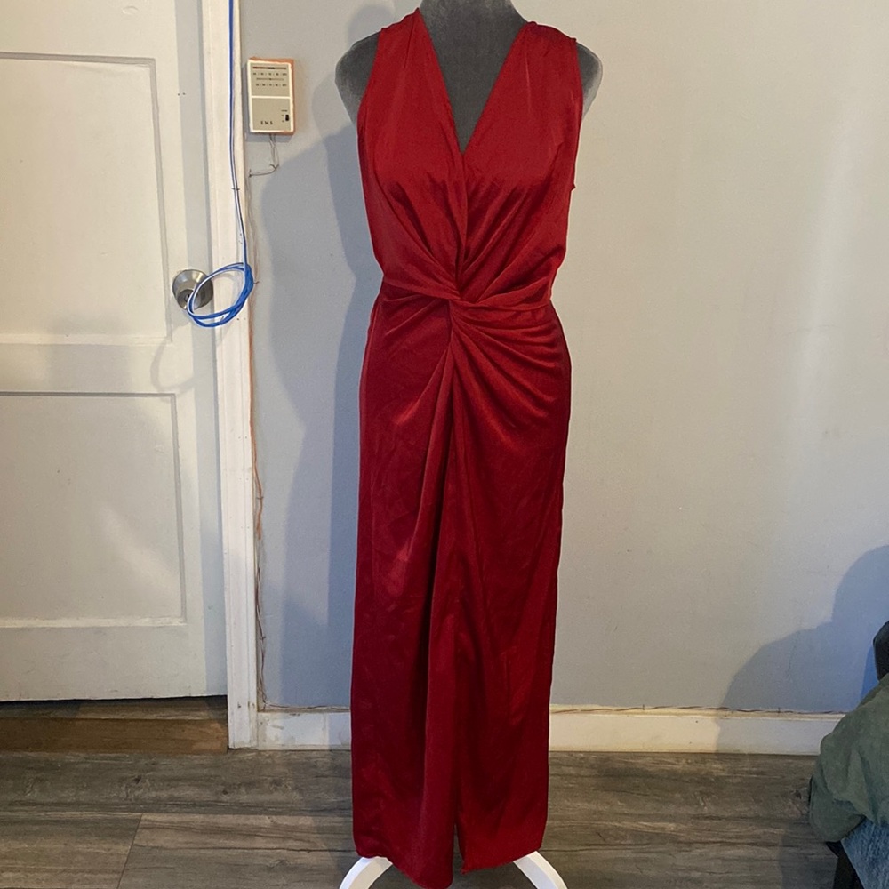 - Prettygarden burgundy maxi dress cocktail party